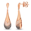 Thumbnail Image 1 of Le Vian Diamond Teardrop Dangle Earrings 7/8 ct tw 14K Strawberry Gold