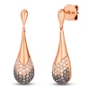 Thumbnail Image 2 of Le Vian Diamond Teardrop Dangle Earrings 7/8 ct tw 14K Strawberry Gold