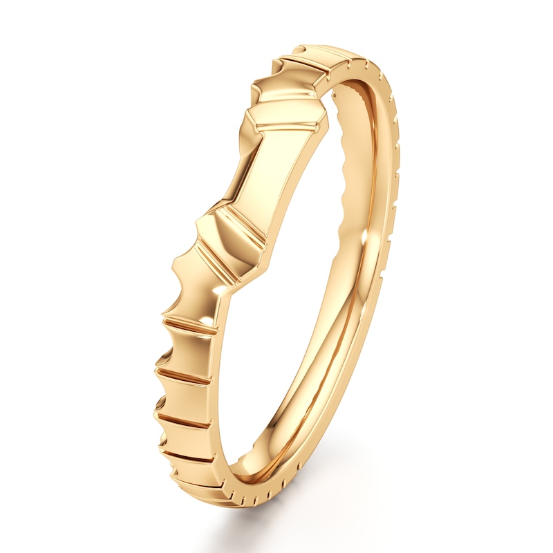 Main Image 4 of J'Lure Contour Wedding Band 18K Yellow Gold