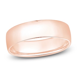 Men's Comfort-Fit Wedding Band 10K Rose Gold 6mm