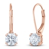 Thumbnail Image 2 of Round-Cut Lab-Created Diamond Solitaire Drop Earrings 1-1/2 ct tw 14K Rose Gold (SI2/F)