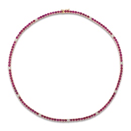 Le Vian Natural Ruby Necklace 1-1/4 ct tw Diamonds 14K Honey Gold 17&quot;