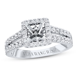 Vera Wang WISH Ring Setting 3/4 ct tw Diamonds 14K White Gold