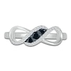 Thumbnail Image 2 of Black & White Diamond Infinity Ring 1/5 ct tw Sterling Silver