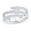 Thumbnail Image 0 of Shy Creation Diamond Ring 7/8 ct tw Emerald-cut/Round 14K White Gold SC22007591