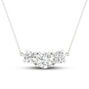 Thumbnail Image 1 of Lab-Created Diamond Necklace 1/2 ct tw Round 14K White Gold