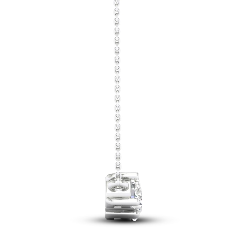 Main Image 3 of Lab-Created Diamond Necklace 1/2 ct tw Round 14K White Gold