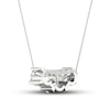 Thumbnail Image 4 of Lab-Created Diamond Necklace 1/2 ct tw Round 14K White Gold