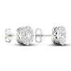 Thumbnail Image 3 of Lab-Created Diamond Stud Earrings 1-1/2 ct tw Round 14K White Gold