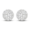 Thumbnail Image 4 of Lab-Created Diamond Stud Earrings 1-1/2 ct tw Round 14K White Gold