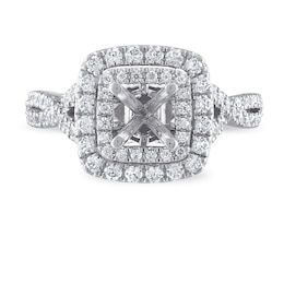 Vera Wang WISH Ring Setting 3/4 ct tw Diamonds 14K White Gold