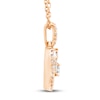 Thumbnail Image 2 of Closer Together Diamond Heart Necklace 1/4 ct tw Round 10K Rose Gold