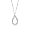 Thumbnail Image 1 of Shy Creation Diamond Necklace 1/20 ct tw Round 14K White Gold SC55010067