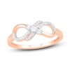 Thumbnail Image 1 of Diamond Infinity Ring 1/6 ct tw Round 10K Rose Gold