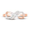 Thumbnail Image 2 of Diamond Infinity Ring 1/6 ct tw Round 10K Rose Gold