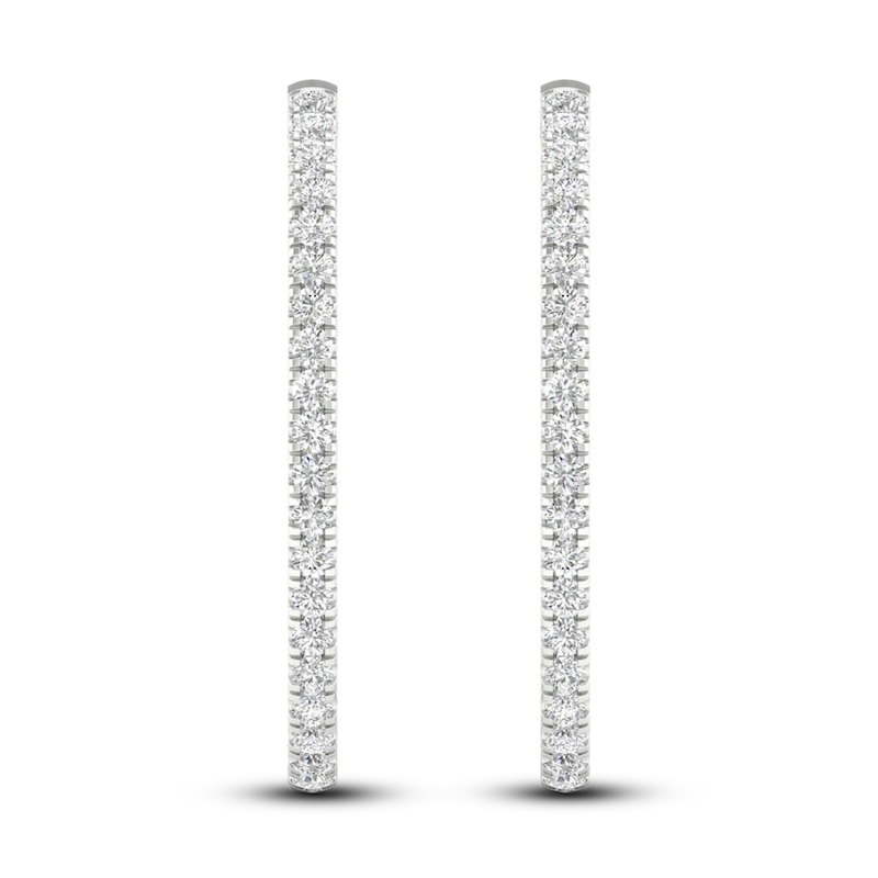 Lab-Created Diamond Earrings 2 ct tw Round 14K White Gold