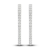 Thumbnail Image 3 of Lab-Created Diamond Earrings 1 ct tw Round 14K White Gold