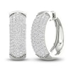 Thumbnail Image 1 of Lab-Created Diamond Earrings 3 ct tw Round 14K White Gold