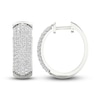 Thumbnail Image 3 of Lab-Created Diamond Earrings 3 ct tw Round 14K White Gold