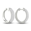 Thumbnail Image 4 of Lab-Created Diamond Earrings 3 ct tw Round 14K White Gold