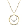 Thumbnail Image 0 of Shy Creation Diamond Circle Necklace 1/10 ct tw Round 14K Yellow Gold SC55009040
