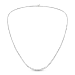 Lab-Created Diamond Tennis Necklace 10 ct tw Round 14K White Gold