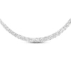 Thumbnail Image 4 of Lab-Created Diamond Tennis Necklace 10 ct tw Round 14K White Gold