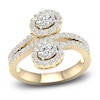 Thumbnail Image 1 of Lab-Created Diamond Ring 1 ct tw Oval/Round 14K Yellow Gold