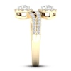 Thumbnail Image 4 of Lab-Created Diamond Ring 1 ct tw Oval/Round 14K Yellow Gold