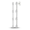 Thumbnail Image 2 of Lab-Created Diamond Drop Earrings 2 ct tw Pear/Round 14K White Gold