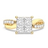 Thumbnail Image 2 of Diamond Engagement Ring 1-1/4 ct tw Princess/Round 14K Yellow Gold