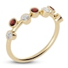 Thumbnail Image 2 of Juliette Maison Natural Garnet & Natural White Sapphire Ring 10K Yellow Gold