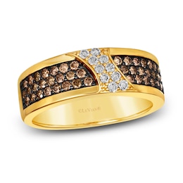 Le Vian Men's Diamond Ring 1 ct tw Round 14K Honey Gold
