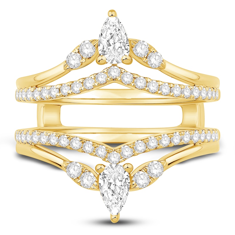 Main Image 3 of Diamond Enhancer Band 3/4 ct tw Round/Pear 14K Yellow Gold