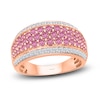 Thumbnail Image 1 of Kallati Round-Cut Natural Pink Sapphire Ring 3/8 ct tw Diamonds 14K Rose Gold