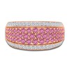 Thumbnail Image 3 of Kallati Round-Cut Natural Pink Sapphire Ring 3/8 ct tw Diamonds 14K Rose Gold