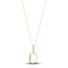 Thumbnail Image 1 of Children's Open Oval Pendant Necklace Diamond Accents 14K Yellow Gold 13&quot;