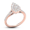 Thumbnail Image 2 of Diamond Pear Engagement Ring 1 ct tw Round 14K Rose Gold