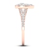 Thumbnail Image 3 of Diamond Pear Engagement Ring 1 ct tw Round 14K Rose Gold