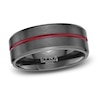 Thumbnail Image 1 of Men's Wedding Band Black Zirconium/Red Ion-Plating 8.0mm