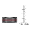 Thumbnail Image 5 of Men's Wedding Band Black Zirconium/Red Ion-Plating 8.0mm