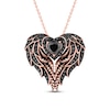 Thumbnail Image 1 of Pnina Tornai Black Diamond Necklace 1-3/8 ct tw Heart/Round 14K Rose Gold 18&quot;