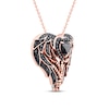 Thumbnail Image 2 of Pnina Tornai Black Diamond Necklace 1-3/8 ct tw Heart/Round 14K Rose Gold 18&quot;