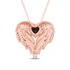 Thumbnail Image 4 of Pnina Tornai Black Diamond Necklace 1-3/8 ct tw Heart/Round 14K Rose Gold 18&quot;