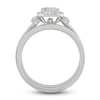 Thumbnail Image 1 of Diamond Bridal Set 1/2 ct tw Round/Emerald 14K White Gold