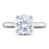 Thumbnail Image 3 of Lab-Created Diamond Solitaire Engagement Ring 3 ct tw Round Platinum (F/SI2)