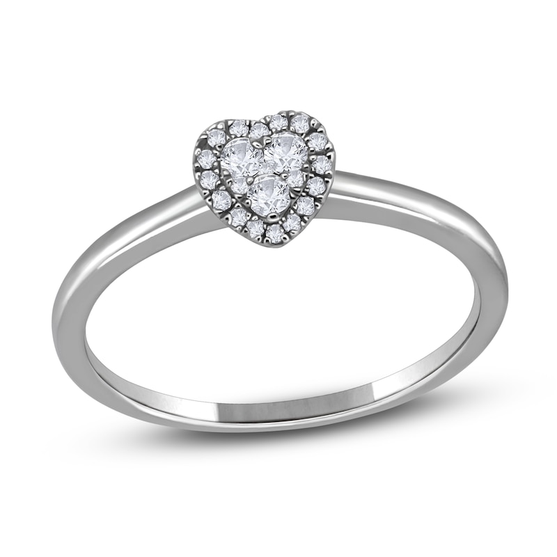 Main Image 1 of Diamond Promise Ring 1/8 ct tw Round 14K White Gold