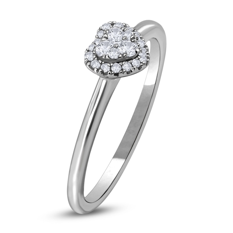 Main Image 2 of Diamond Promise Ring 1/8 ct tw Round 14K White Gold