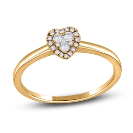 Diamond Promise Ring 1/8 ct tw Round 14K Yellow Gold