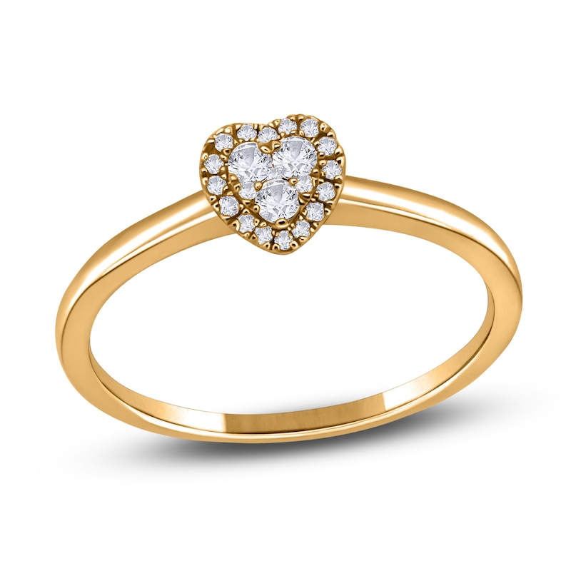 Main Image 1 of Diamond Promise Ring 1/8 ct tw Round 14K Yellow Gold